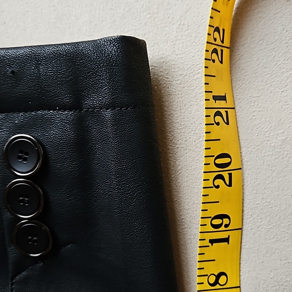 Vintage Havana black faux leather jacket with a sweatshirt insert hood - Picture 5 of 8